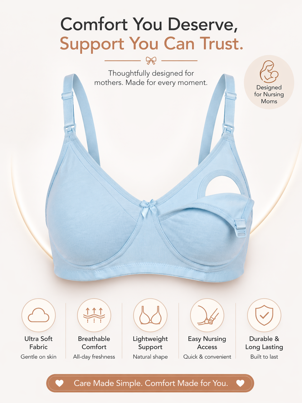 Munns & Mars Pack of 2 Women's Maternity Bra