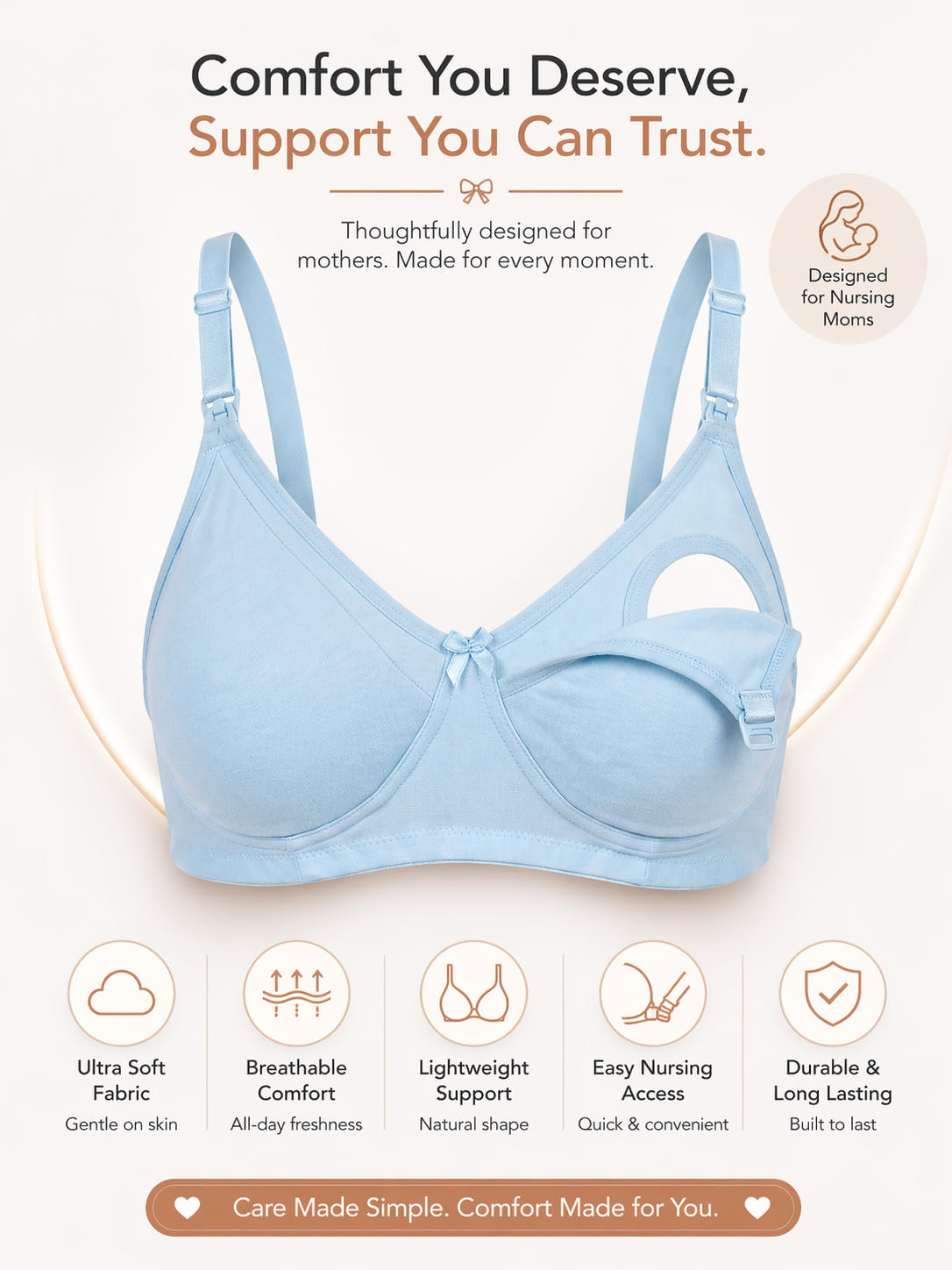 Munns & Mars Pack of 2 Women's Maternity Bra
