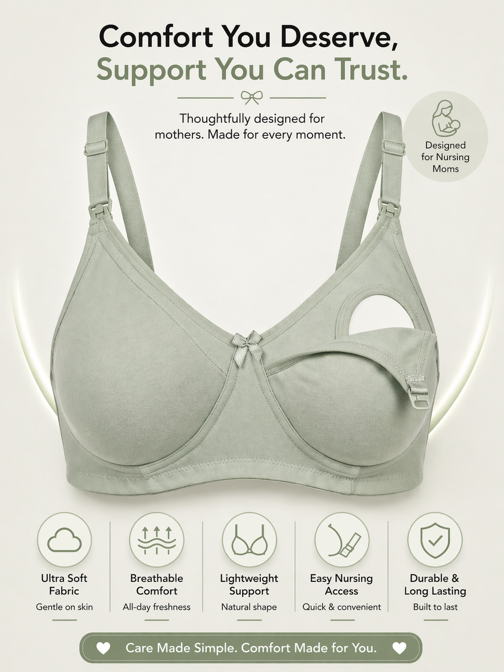 Munns & Mars Pack of 2 Women's Maternity Bra