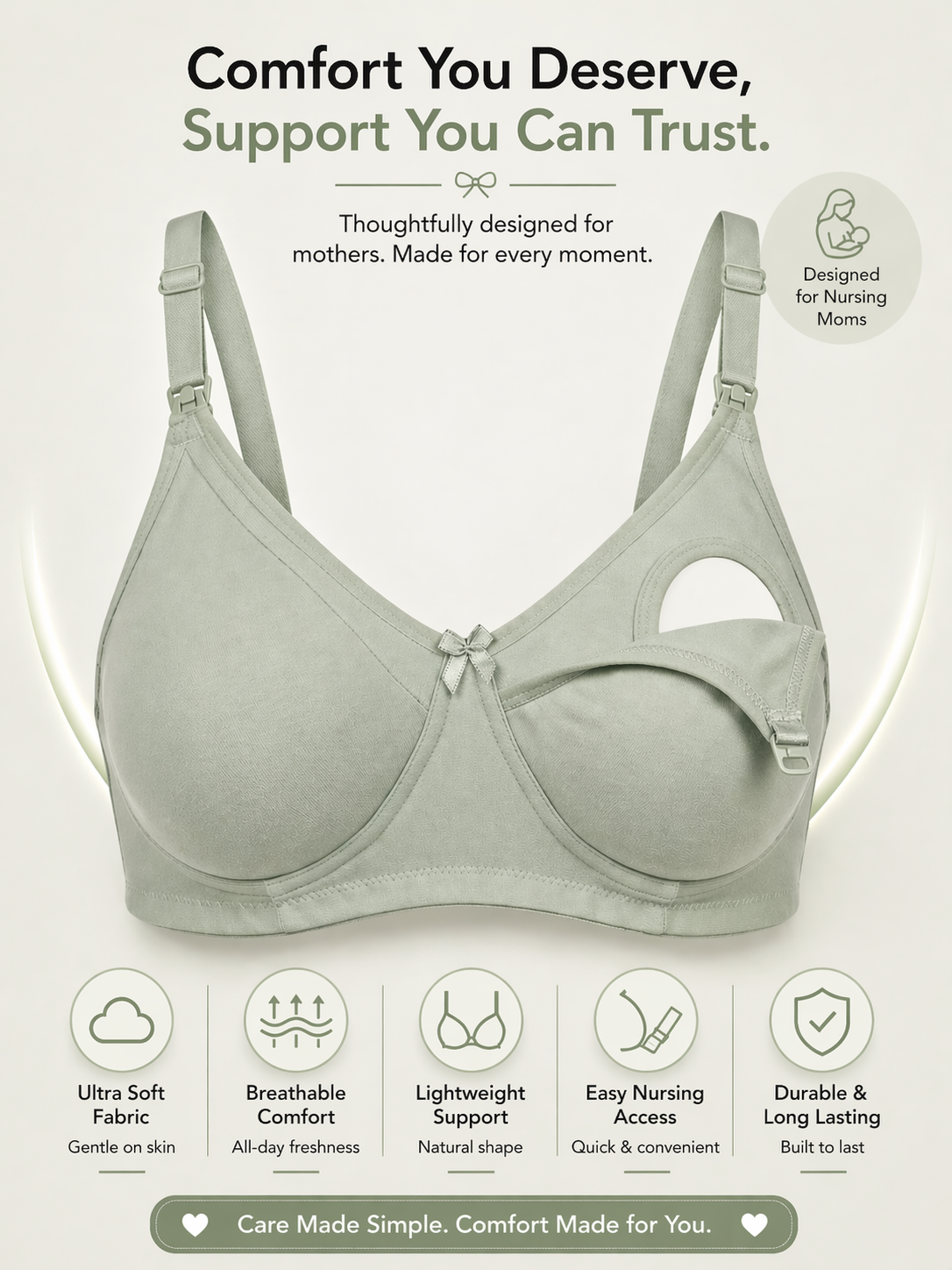 Munns & Mars Pack of 2 Women's Maternity Bra