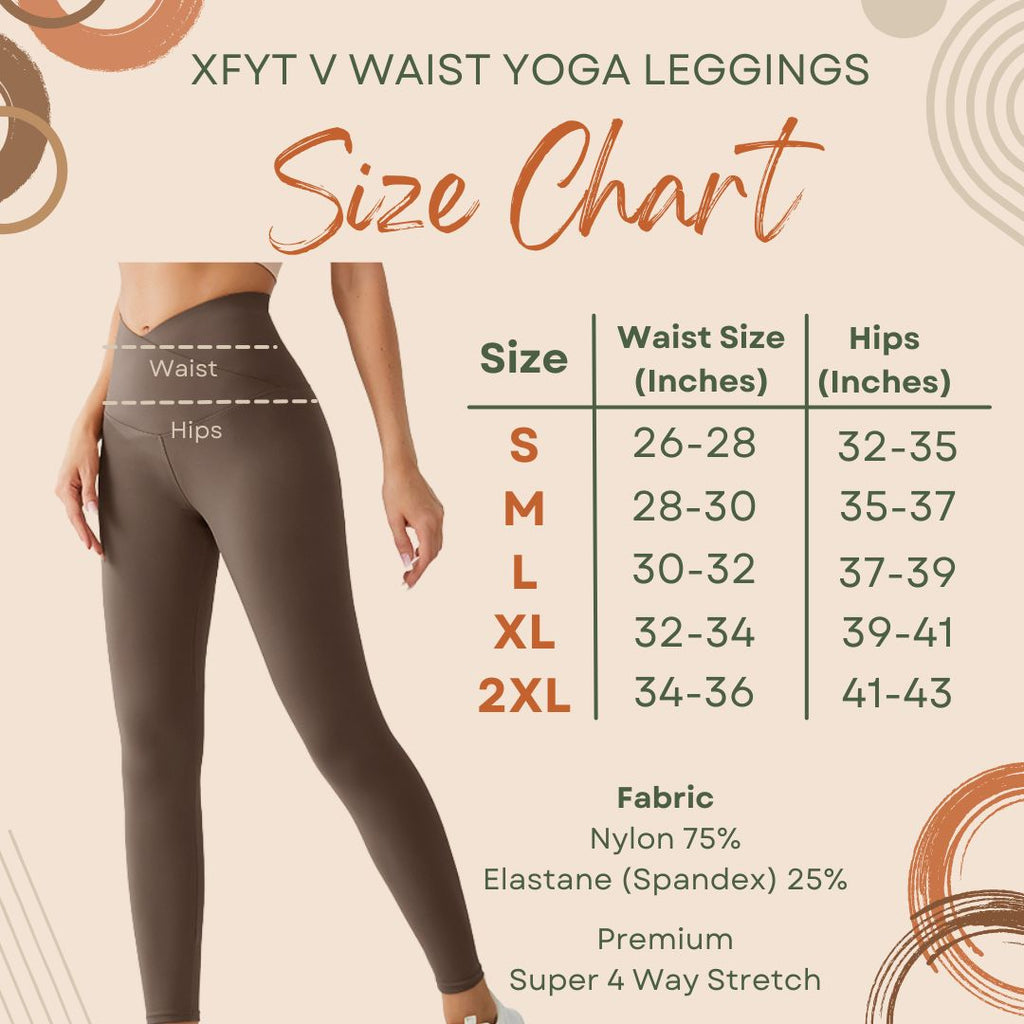 Pack of 2 Crossover Yoga Pants (Brown & Black)