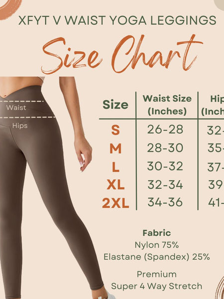 Crossover V-Waist Amber Brown Yoga Pants