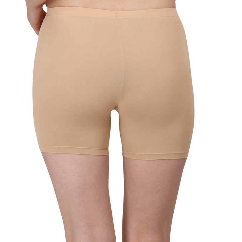 SOIE Woman - Solid Polyamide Spandex Mid Thigh Length Cycling Shorts - Cycling Shorts -for Women