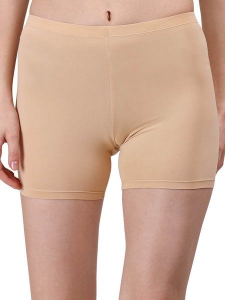 SOIE Woman - Solid Polyamide Spandex Mid Thigh Length Cycling Shorts - Cycling Shorts -for Women