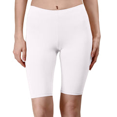 SOIE Woman - Solid Polyamide Spandex Knee Length Cycling Shorts - Cycling Shorts -for Women