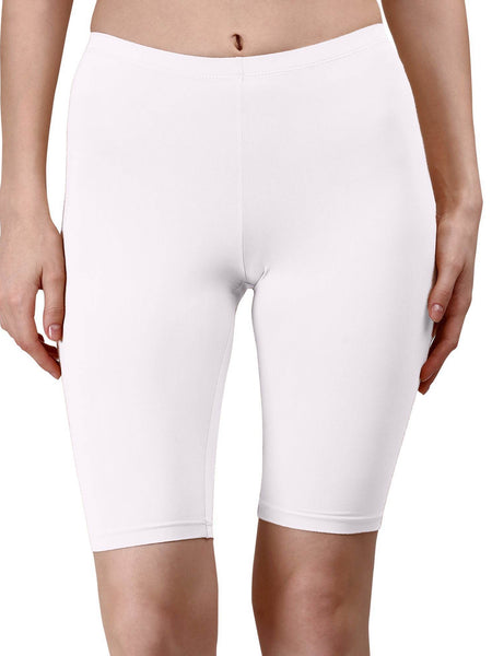 SOIE Woman - Solid Polyamide Spandex Knee Length Cycling Shorts - Cycling Shorts -for Women