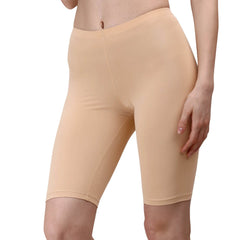 SOIE Woman - Solid Polyamide Spandex Knee Length Cycling Shorts - Cycling Shorts -for Women