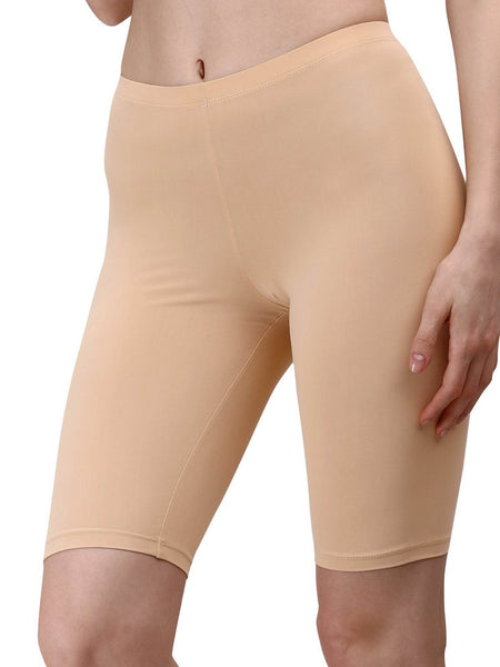 SOIE Woman - Solid Polyamide Spandex Knee Length Cycling Shorts - Cycling Shorts -for Women