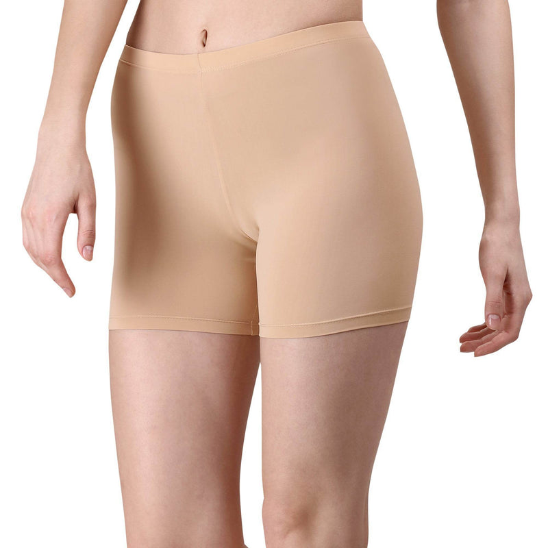SOIE Woman - Solid Polyamide Spandex Mid Thigh Length Cycling Shorts - Cycling Shorts -for Women