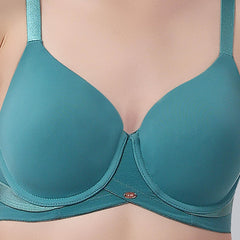 SOIE Woman - Full Coverage Padded Wired T-shirt Bra And High Rise Full Coverage Panty with Mesh Detailing - -for Women
