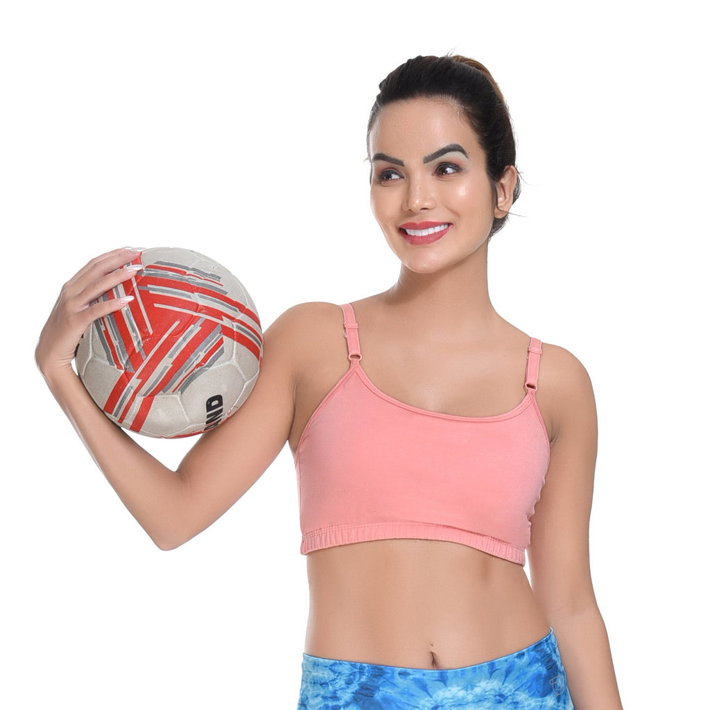 Bamboo Fabric Teenager Bra Non-Padded Non-Wired | Pop-On Bra | Detachable And Adjustable Straps | High Coverage Bra For Teenager | Pack of 2