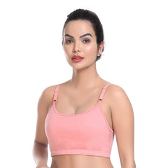 Bamboo Fabric Teenager Bra Non-Padded Non-Wired | Pop-On Bra | Detachable And Adjustable Straps | High Coverage Bra For Teenager | Pack of 2