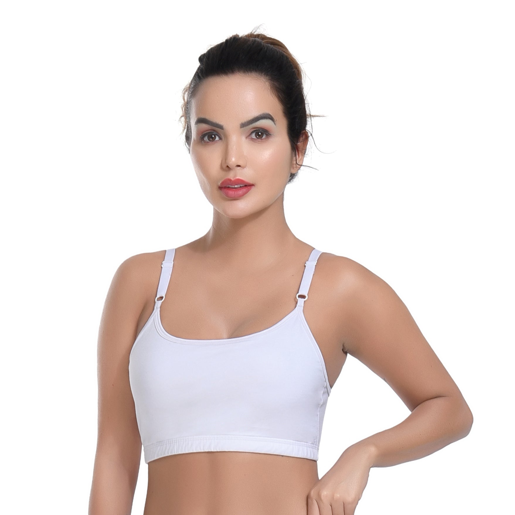 Bamboo Fabric Teenager Bra Non-Padded Non-Wired | Pop-On Bra | Detachable And Adjustable Straps | High Coverage Bra For Teenager | Pack of 2