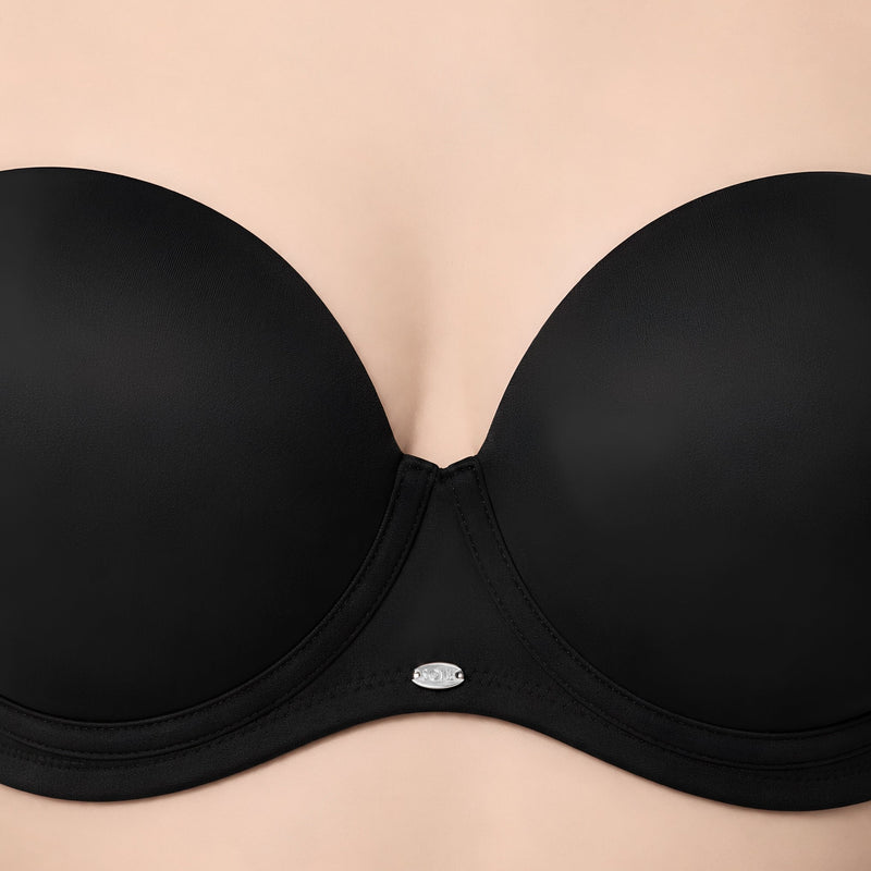 Medium Coverage Padded Underwired Multiway Transparent Back Bra