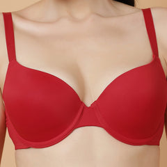 Padded Underwired Medium Coverage T-Shirt Bra with Push-Up Look