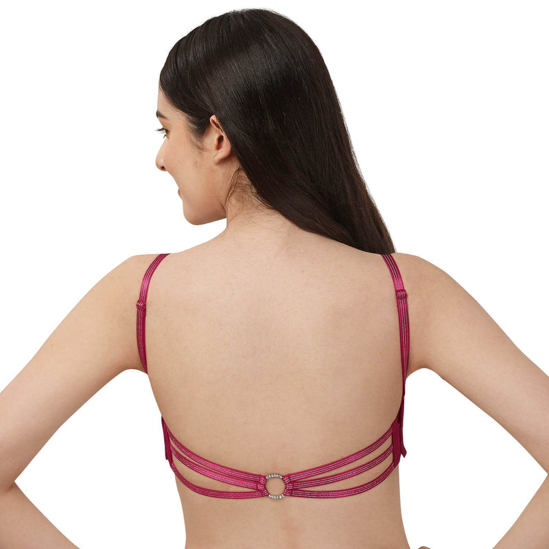 SOIE Woman - Medium Coverage Padded Underwired Multiway Transparent Back Bra - Bra -for Women