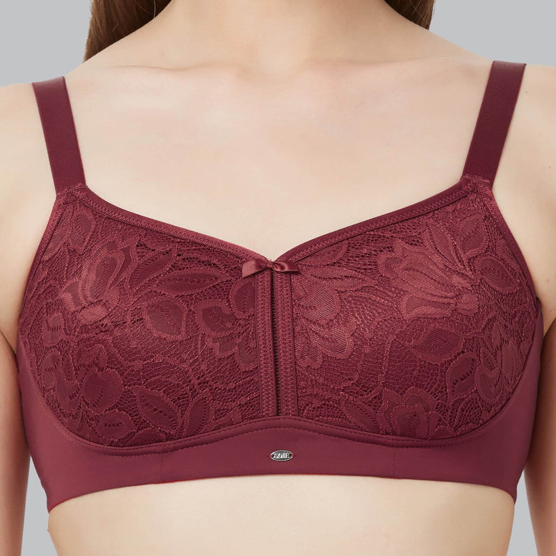 SOIE Woman - Non Padded Non-Wired Full Coverage Minimizer Lace Bra - Bra -for Women