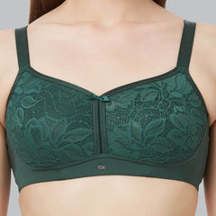 SOIE Woman - Non Padded Non-Wired Full Coverage Minimizer Lace Bra - Bra -for Women