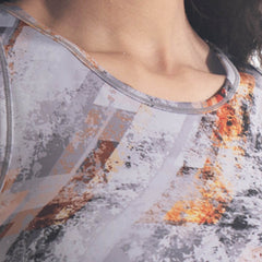 SOIE Woman - Sleeveless Activewear Printed Sports Crop Top - Crop Top -for Women