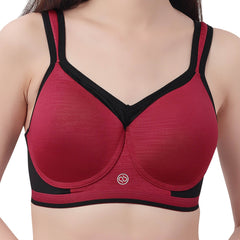 SOIE Woman - Full Coverage High Impact Padded Non Wired Sports Bra - Bra -for Women