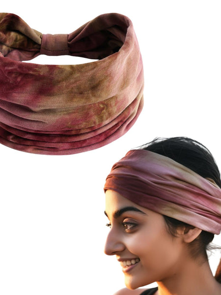 Tie Dye Hair Band : Earthy Rose