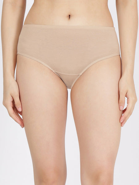 High Rise Full Coverage Cotton Modal Panty with Soft No-Mark Waistband