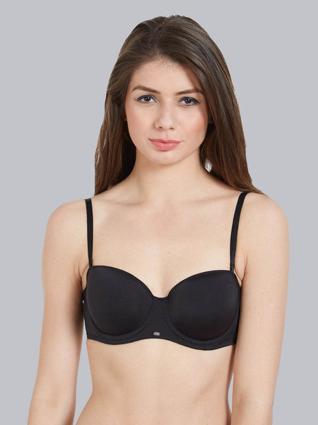 SOIE Woman - Medium Coverage Padded Wired Multiway Strapless Bra with Detachable Straps - Bra -for Women
