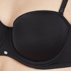 SOIE Woman - Medium Coverage Padded Wired Multiway Strapless Bra with Detachable Straps - Bra -for Women