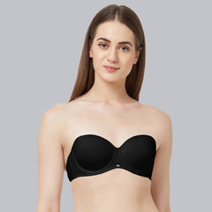 SOIE Woman - Medium Coverage Padded Wired Multiway Strapless Bra with Detachable Straps - Bra -for Women
