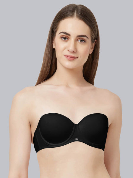 SOIE Woman - Medium Coverage Padded Wired Multiway Strapless Bra with Detachable Straps - Bra -for Women