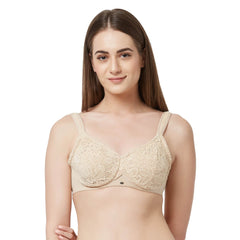 SOIE Woman - Full Coverage Non Padded Wired Lace Bra - Lacy Bra -for Women