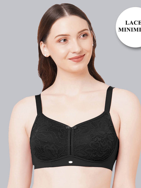 SOIE Woman - Non Padded Non-Wired Full Coverage Minimizer Lace Bra - Bra -for Women