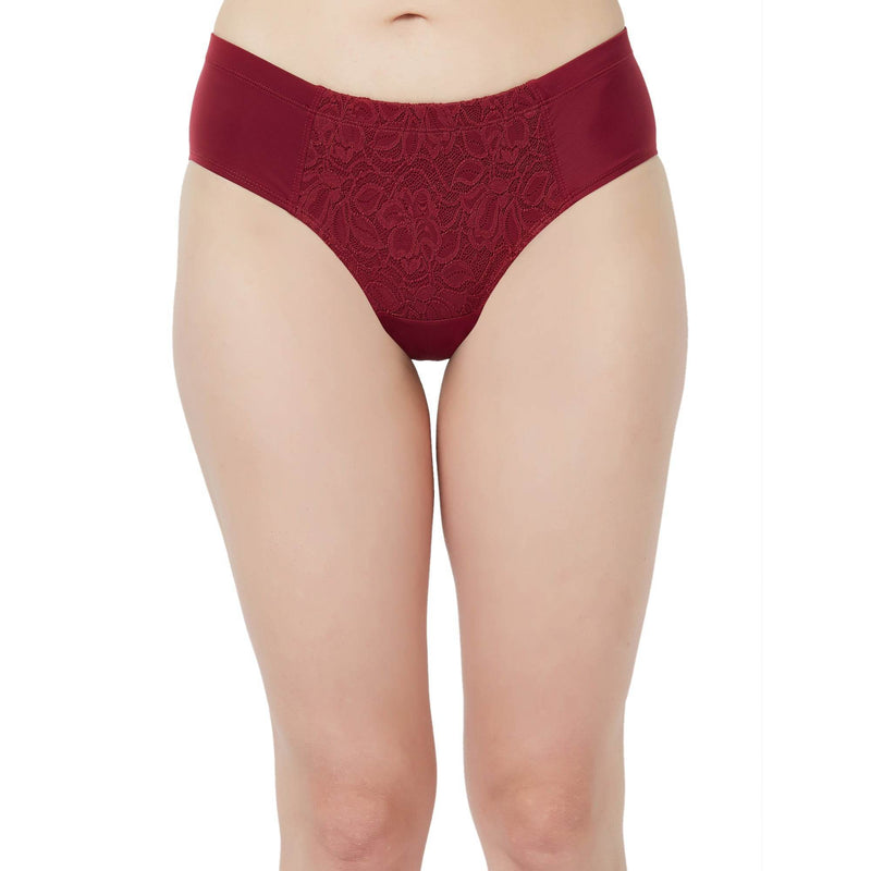 SOIE Woman - High Waist Full Coverage Lace Brief (Pack-2) - Panty -for Women