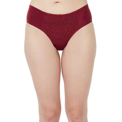 SOIE Woman - High Waist Full Coverage Lace Brief - Panty -for Women