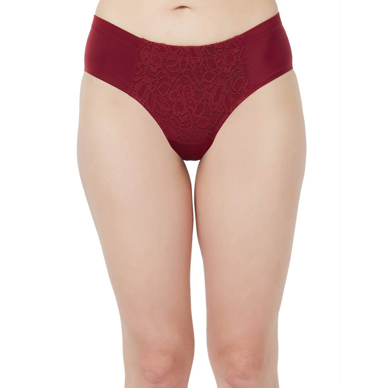 SOIE Woman - High Waist Full Coverage Lace Brief - Panty -for Women