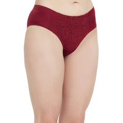 SOIE Woman - High Waist Full Coverage Lace Brief - Panty -for Women