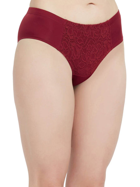SOIE Woman - High Waist Full Coverage Lace Brief - Panty -for Women
