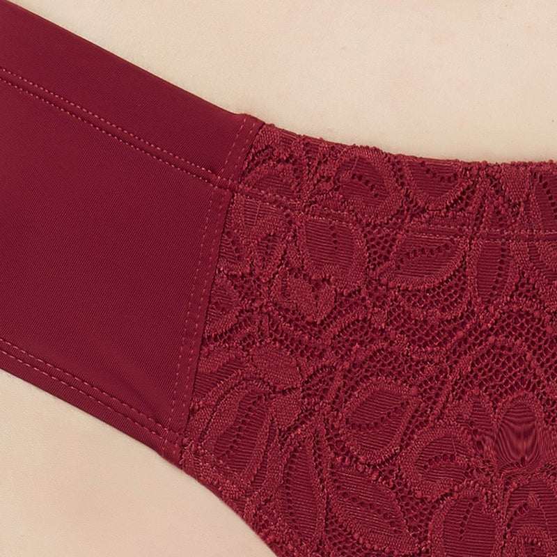SOIE Woman - High Waist Full Coverage Lace Brief - Panty -for Women