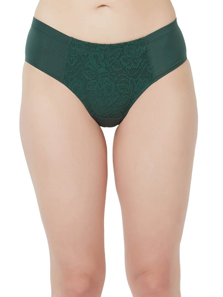 SOIE Woman - High Waist Full Coverage Lace Brief - Panty -for Women