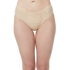 SOIE Woman - High Waist Full Coverage Lace Brief (Pack-2) - Panty -for Women