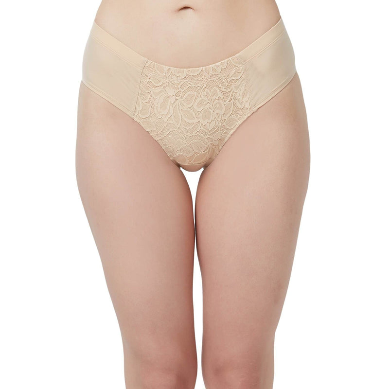 SOIE Woman - High Waist Full Coverage Lace Brief (Pack-2) - Panty -for Women
