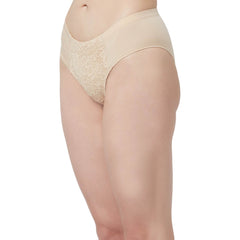 SOIE Woman - High Waist Full Coverage Lace Brief (Pack-2) - Panty -for Women
