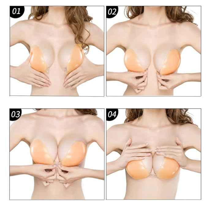 Brachy Skin Solid Silicon Non-Wired Lightly Padded Bandeau Bra