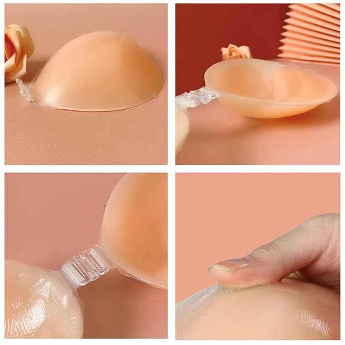 Brachy Skin Solid Silicon Non-Wired Lightly Padded Bandeau Bra