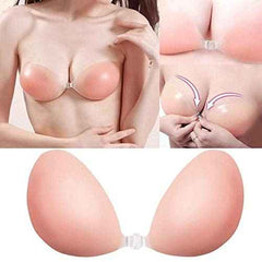 Brachy Skin Solid Silicon Non-Wired Lightly Padded Bandeau Bra