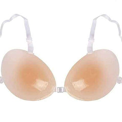 Brachy Skin Solid Silicon Non-Wired Lightly Padded Bandeau Bra