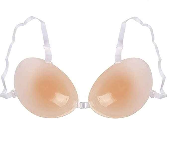 Brachy Skin Solid Silicon Non-Wired Lightly Padded Bandeau Bra