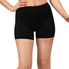 SOIE Woman - Solid Polyamide Spandex Mid Thigh Length Cycling Shorts (PACK of 2) - -for Women