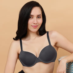 Padded Underwired Medium Coverage T-Shirt Bra with Push-Up Look