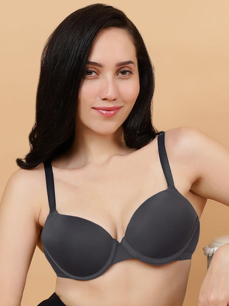 Padded Underwired Medium Coverage T-Shirt Bra with Push-Up Look